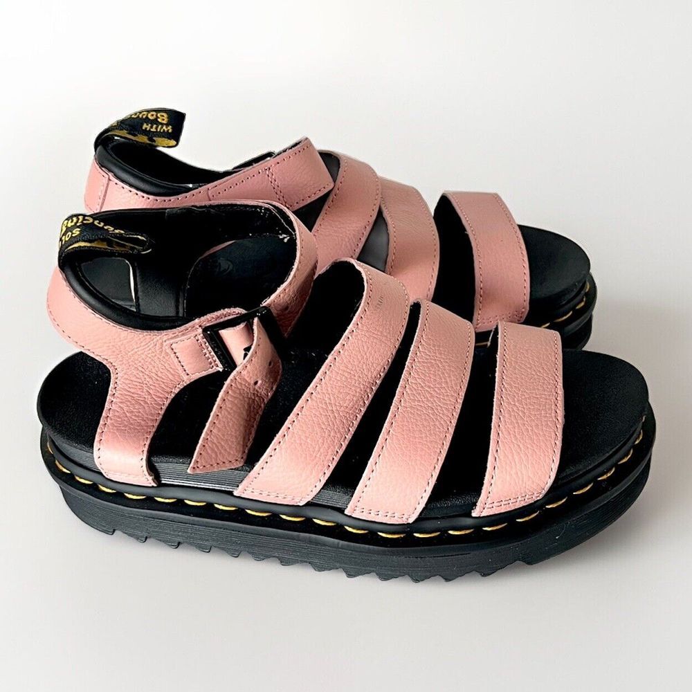 Doc Martens Dr Blaire Platform Vegan Leather Pink Sandals‎ Size US 8 / EU 39 NEW